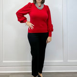 Firelight Sweater - Tomato Red Sweaters &Merci