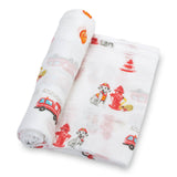 Fireman Baby Muslin Swaddle Blanket Baby Accessories LollyBanks