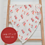 Fireman Baby Muslin Swaddle Blanket Baby Accessories LollyBanks