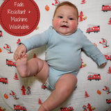 Fireman Baby Muslin Swaddle Blanket Baby Accessories LollyBanks