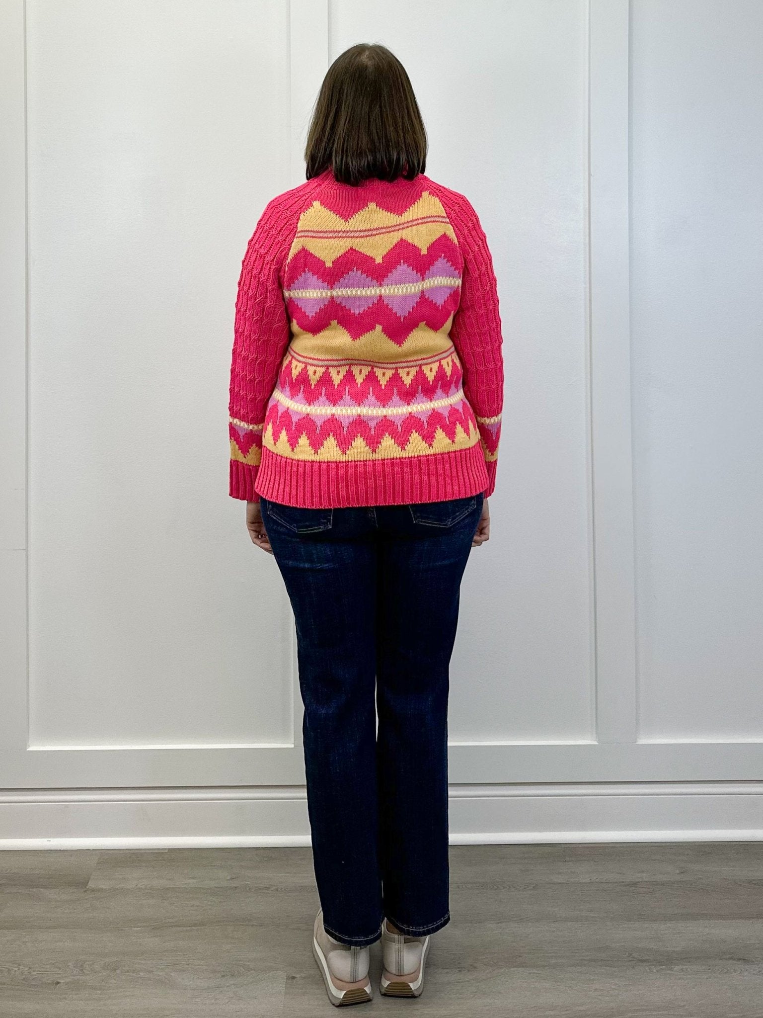 Fireside Fair Isle Sweater - French Pink Sweaters &Merci