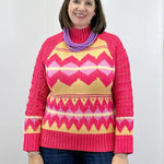 Fireside Fair Isle Sweater - French Pink Sweaters &Merci