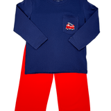 Firetruck L/S Pocket Tee Boys Tees Itsy Bitsy