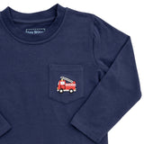 Firetruck L/S Pocket Tee Boys Tees Itsy Bitsy