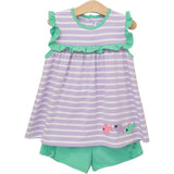 Fishy Fishy Ruffle Short Set Girls Sets Trotter Street Kids