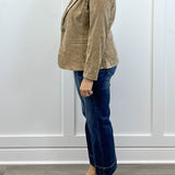 Fitted Blazer - Khaki Outerwear Liverpool