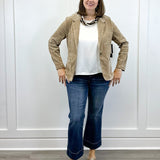 Fitted Blazer - Khaki Outerwear Liverpool