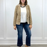 Fitted Blazer - Khaki Outerwear Liverpool