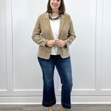 Fitted Blazer - Khaki Outerwear Liverpool