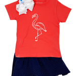 Flamingo S/S Shirt - Peony Pink Girls Tops + Tees Mustard & Ketchup