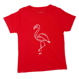 Flamingo S/S Shirt - Peony Pink Girls Tops + Tees Mustard & Ketchup
