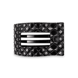 Flat Rectangle Hair Clip - Medium - Jet Black Quilted Hair Accessories Teleties