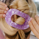 Flat Round Hair Clip - Large - Lavender Mist Self-Care TELETIES