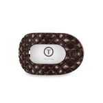 Flat Round Hair Clip - Medium - Truly Taupe Quilted Hair Accessories Teleties