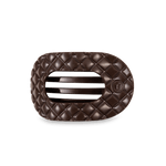 Flat Round Hair Clip - Medium - Truly Taupe Quilted Hair Accessories Teleties