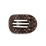 Flat Round Hair Clip - Medium - Truly Taupe Quilted Hair Accessories Teleties