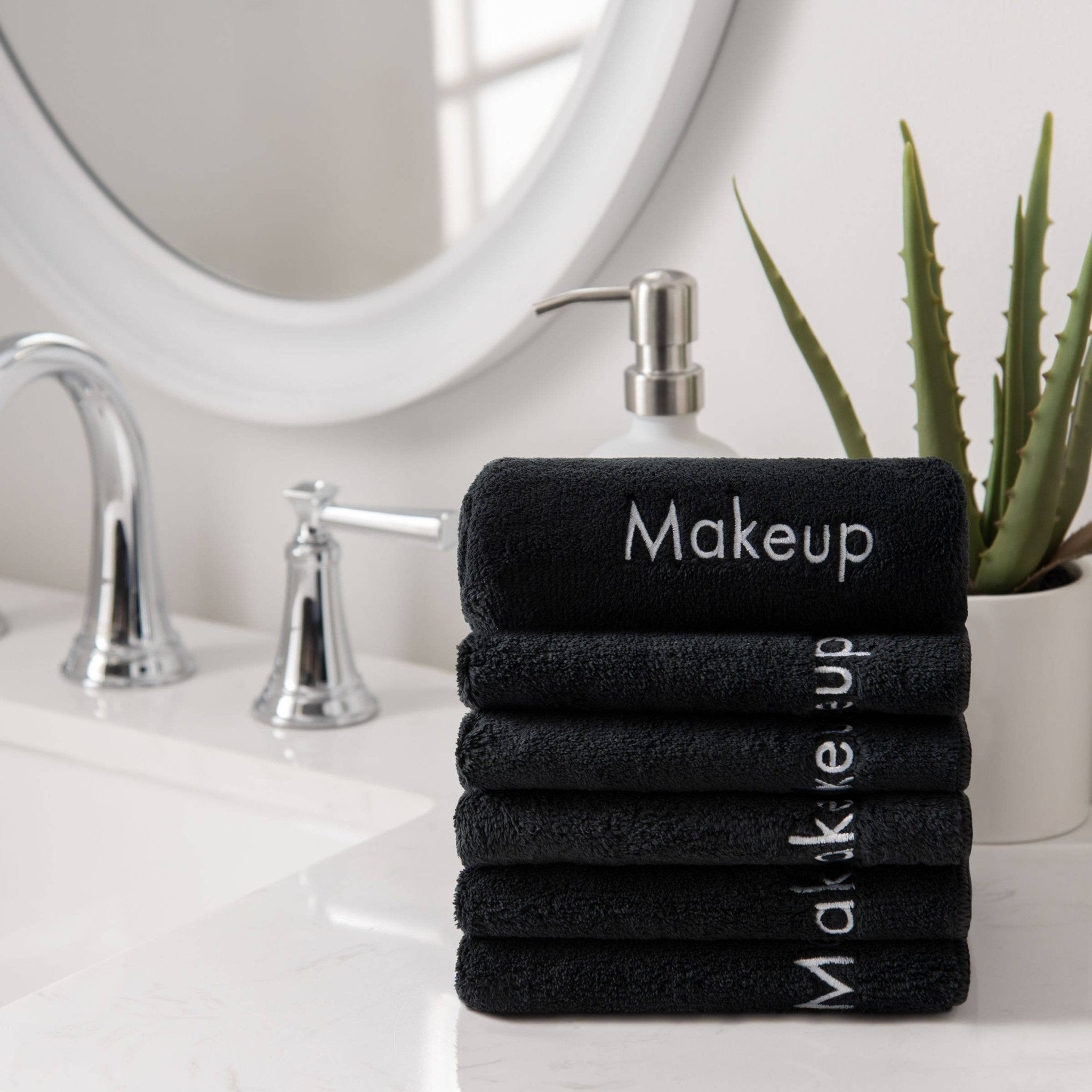 Fleece Makeup Removal Towel - Black Self-Care Arkwright Home
