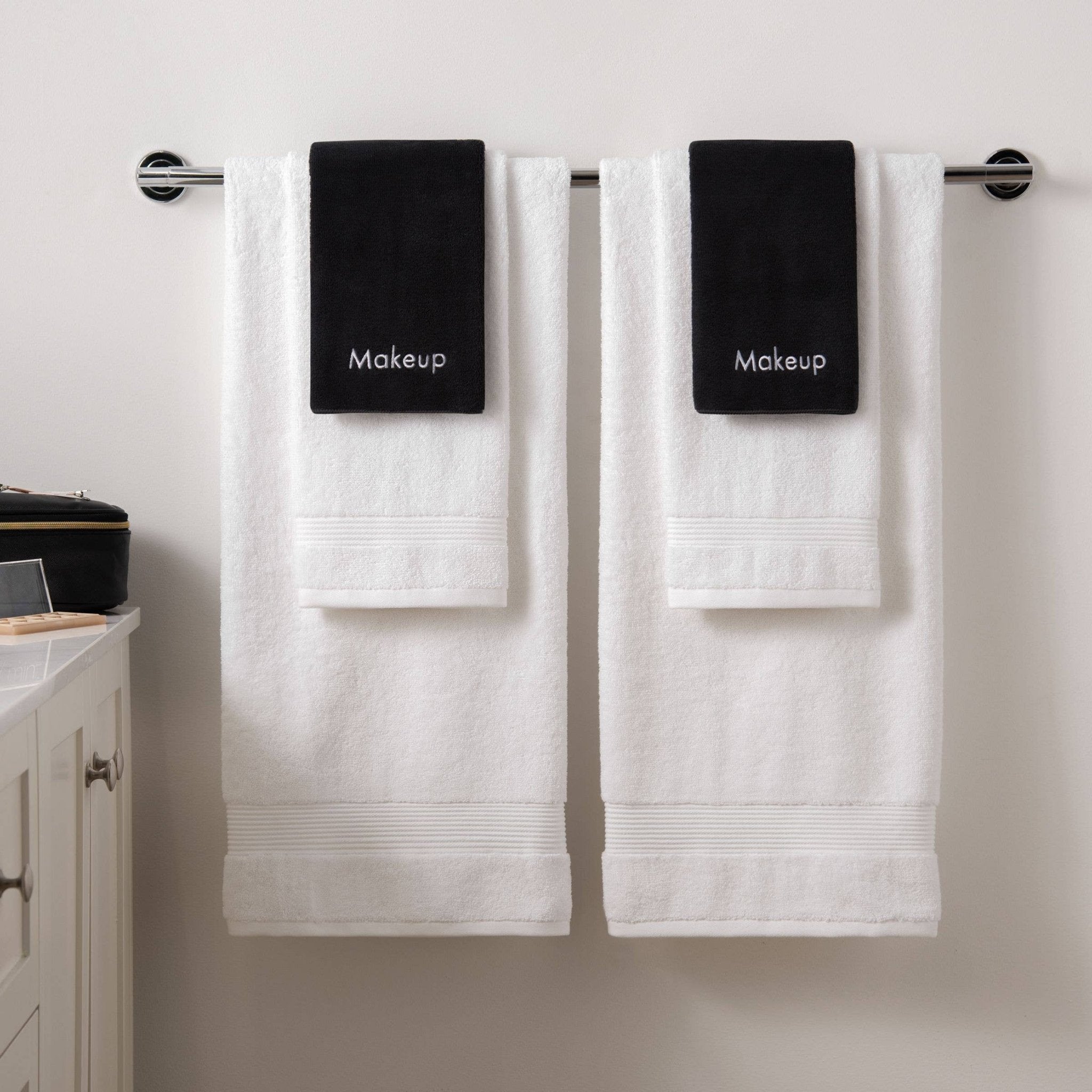 Fleece Makeup Removal Towel - Black Self-Care Arkwright Home