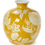 Flora & Fauna Yellow Floral Vase - Assorted Home Decor Two's Company Round