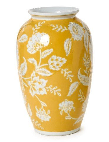 Flora & Fauna Yellow Floral Vase - Assorted Home Decor Two's Company Tall