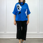 Flora Mock Neck Sweater - Royal Sweaters Jodifl
