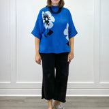 Flora Mock Neck Sweater - Royal Sweaters Jodifl