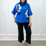 Flora Mock Neck Sweater - Royal Sweaters Jodifl