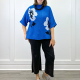 Flora Mock Neck Sweater - Royal Sweaters Jodifl
