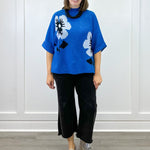 Flora Mock Neck Sweater - Royal Sweaters Jodifl