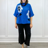 Flora Mock Neck Sweater - Royal Sweaters Jodifl