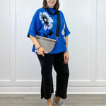 Flora Mock Neck Sweater - Royal Sweaters Jodifl