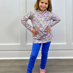 Floral 1/4 Zip Pullover Set Girls Sets Trotter Street Kids