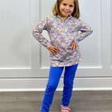 Floral 1/4 Zip Pullover Set Girls Sets Trotter Street Kids