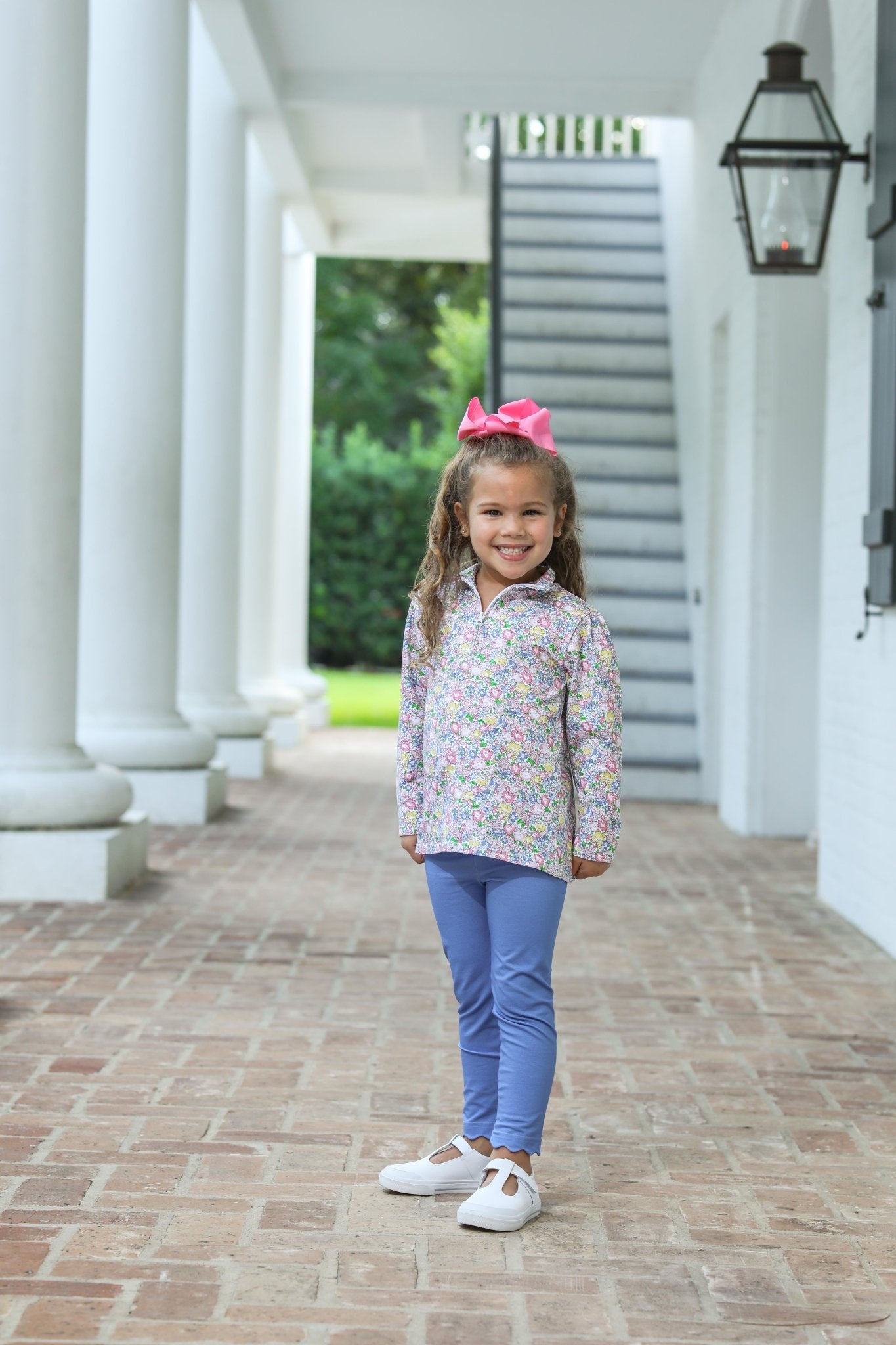 Floral 1/4 Zip Pullover Set Girls Sets Trotter Street Kids