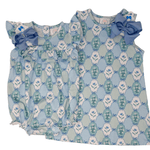 Floral Blues Sleeveless Susie Swing Dress Girls Play Dresses Cypress Row