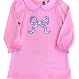 Floral Bow Applique Dress Girls Play Dresses Banana Split