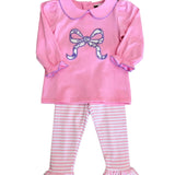 Floral Bow Applique Pant Set Girls Sets Banana Split