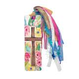 Floral Cross Tassel Bible Bookmark Books Rachel Brooks Design, LLC