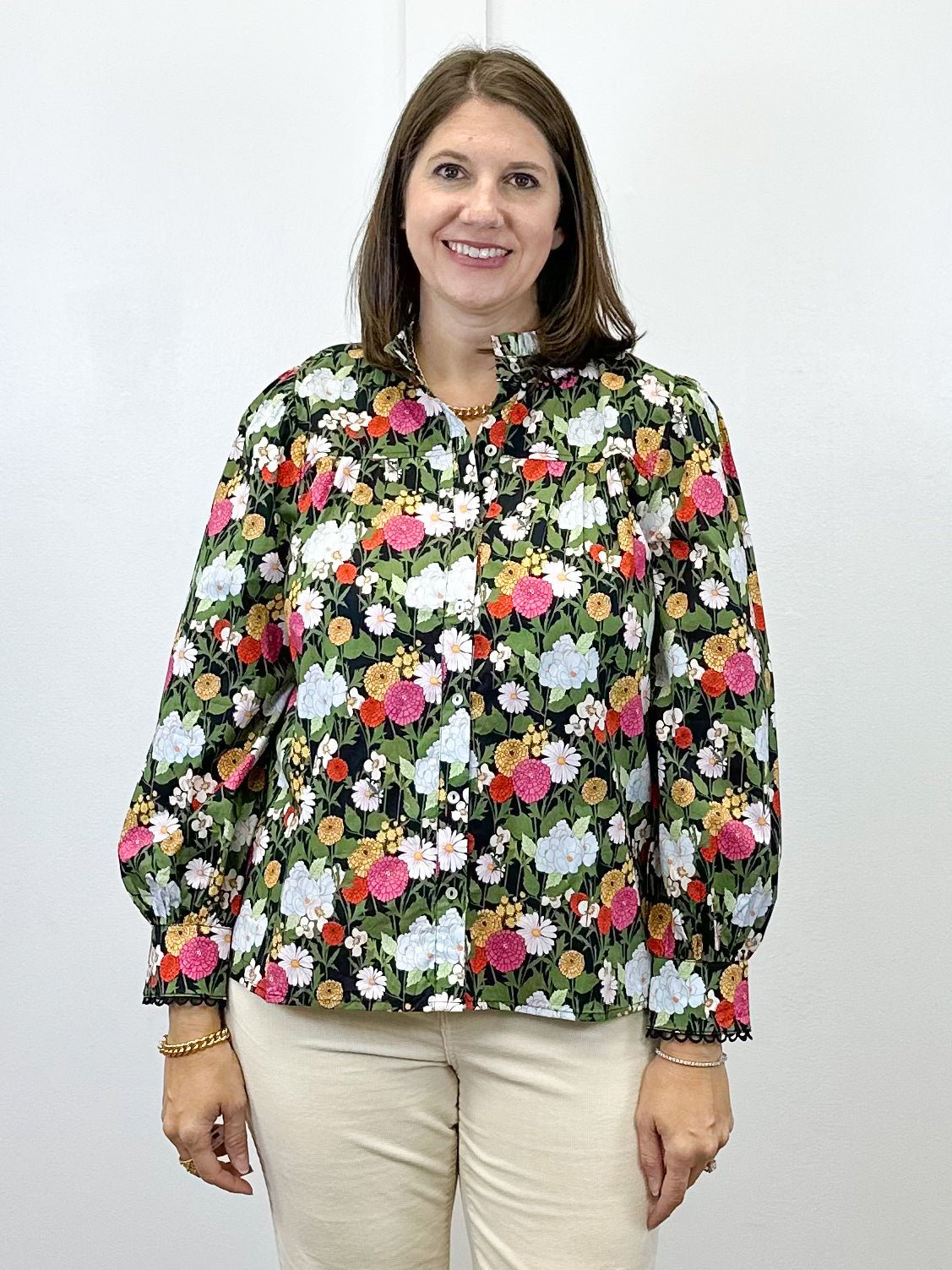 Floral Reverie Top - Black