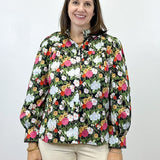 Floral Reverie Top - Black Tops Jodifl