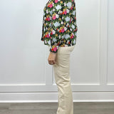 Floral Reverie Top - Black Tops Jodifl