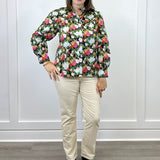 Floral Reverie Top - Black Tops Jodifl