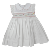Florence Poplin Sleeveless Dress - White Girls Occasion Dresses Petit Bebe