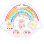 Flower, Kitty, Unicorn Elastic Ring Set Kids Jewelry Great Pretenders