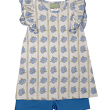 Flutter Sleeve Set - Hydrangea Girls Sets Sage & Lilly