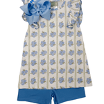 Flutter Sleeve Set - Hydrangea Girls Sets Sage & Lilly