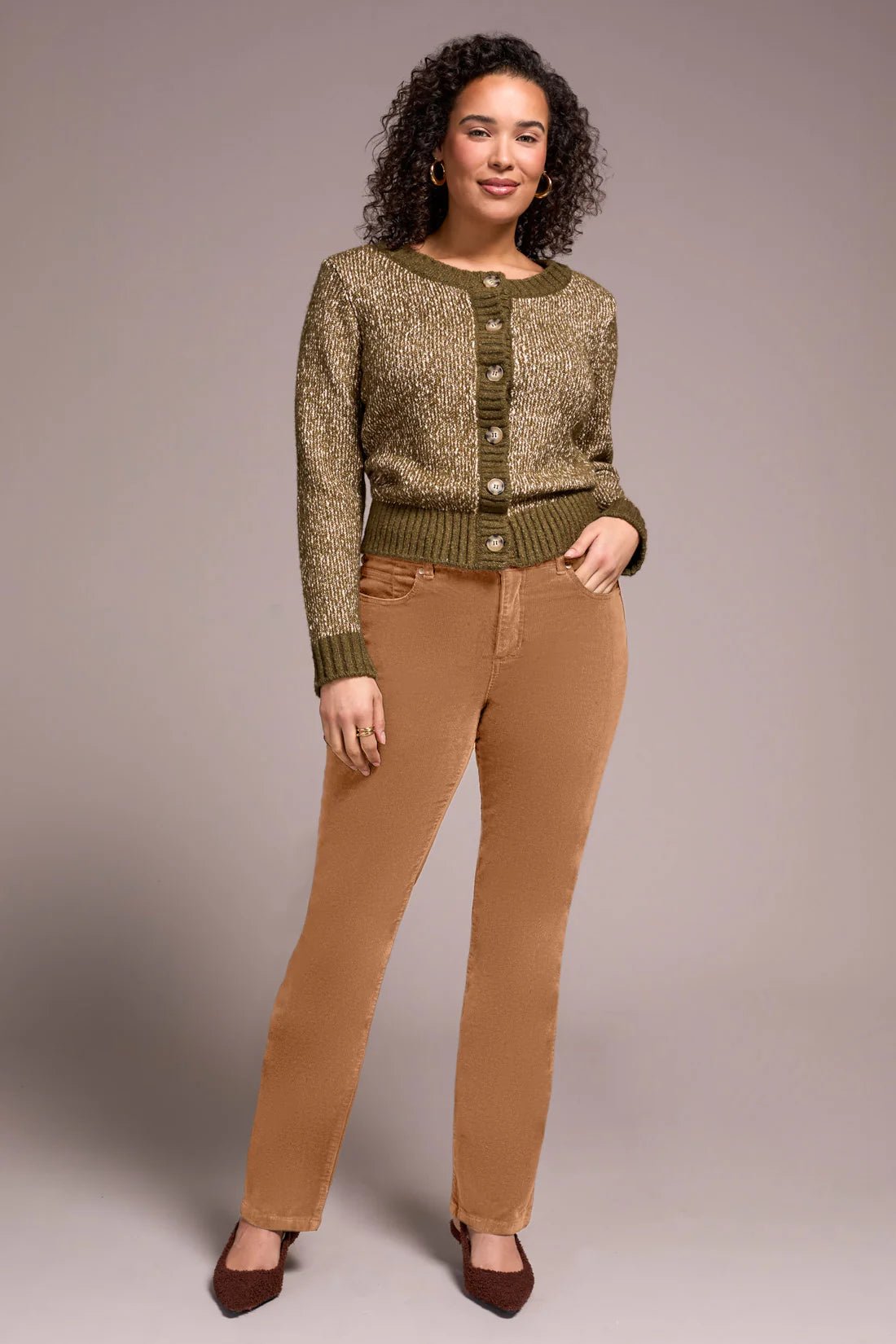 Fly Front 5 Pocket Corduroy Pant - Bran Pants Tribal