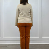 Fly Front 5 Pocket Corduroy Pant - Bran Pants Tribal