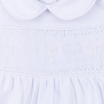 Forever Blessed Smocked Collared Gown - White Baby Sleepwear Magnolia Baby
