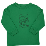 Frankenstein Halloween L/S Shirt - Green Boys Tees Mustard & Ketchup
